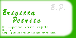 brigitta petrits business card